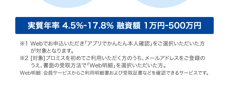Web完結で周囲に知られず借りられる
はじめての方は30日間利息0円